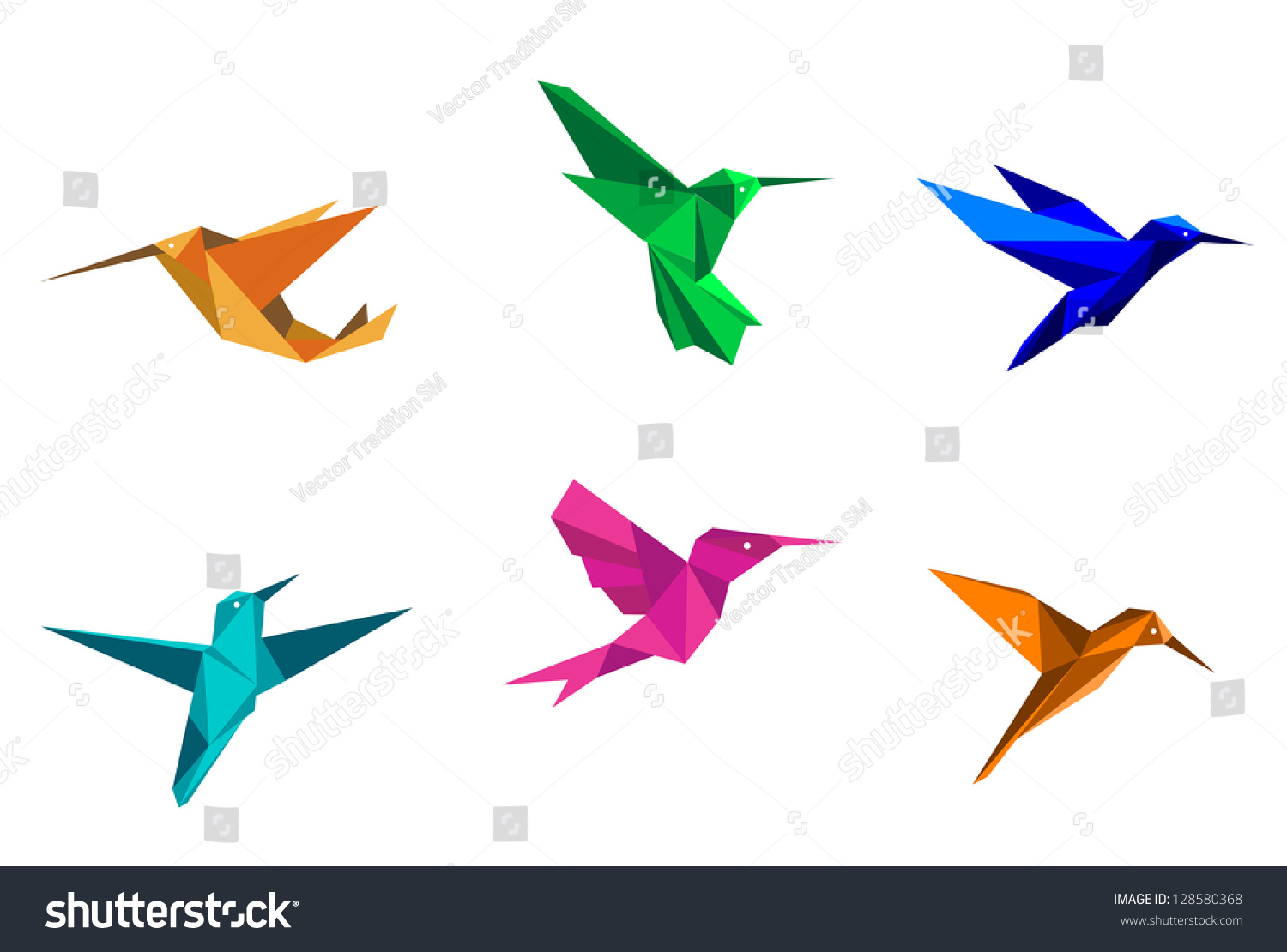 Hummingbird origami photos and images