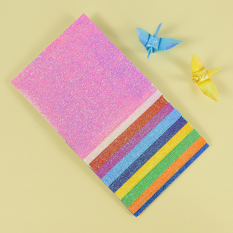 Pc mixed hining color glittering origami paper quare folding paper crapbooking decoration upplie diy acceorie