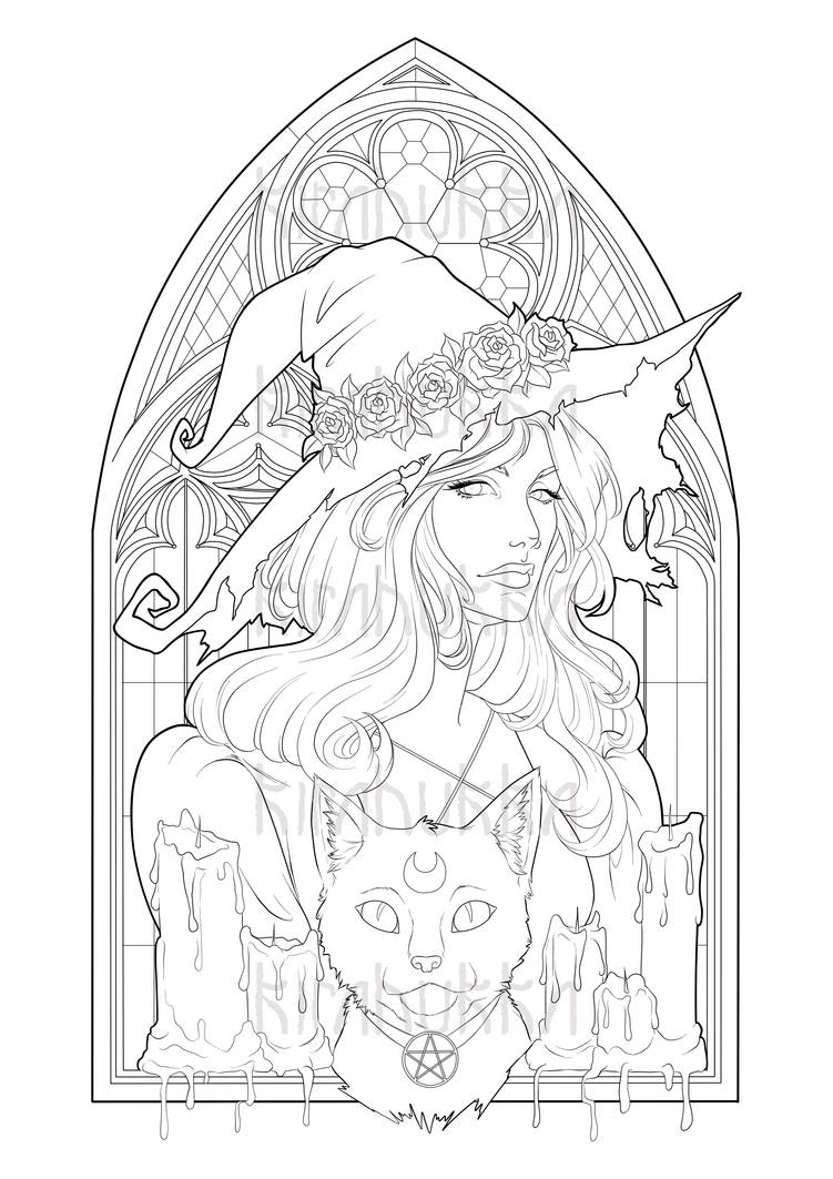 Witch coloring page by kirahukka on