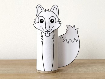 Wolf toilet paper roll forest craft for kid