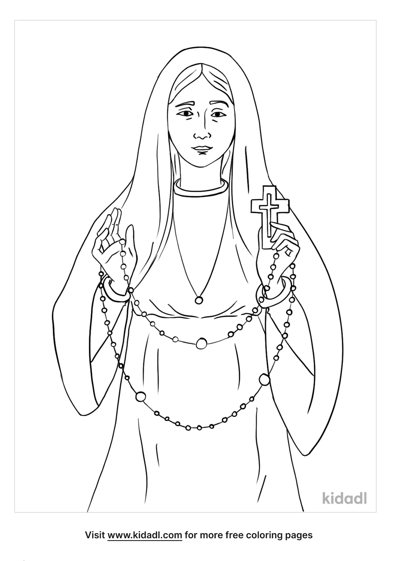 Free our lady of fatima coloring page coloring page printables