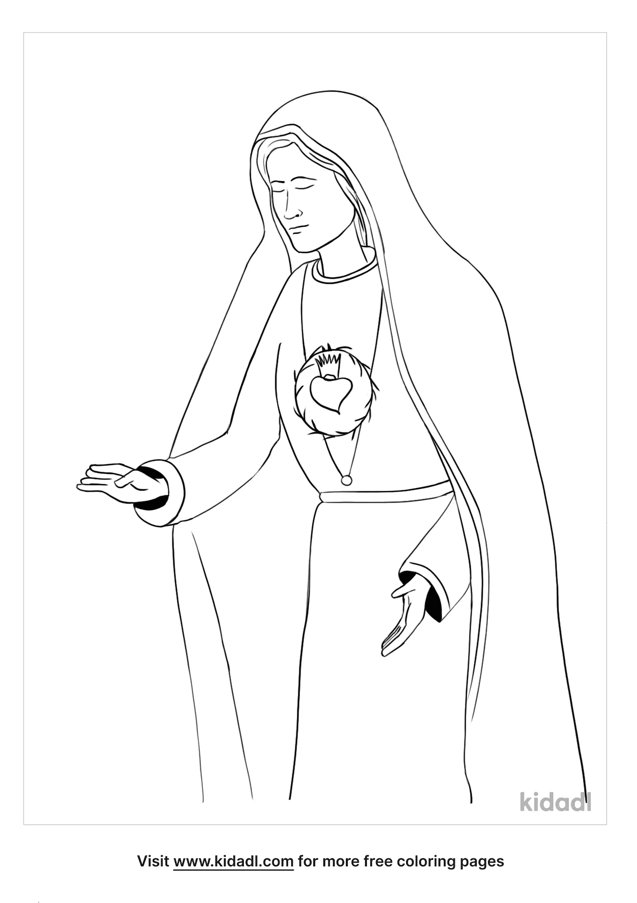 Free our lady of fatima coloring page coloring page printables