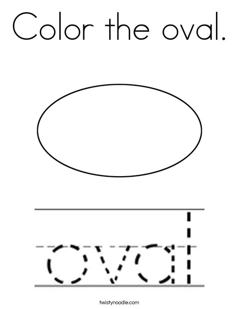 Color the oval coloring page