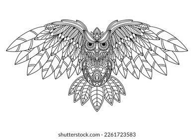 Owl coloring pages adults images stock photos d objects vectors