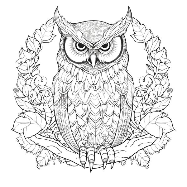 Free printable owls coloring pages list