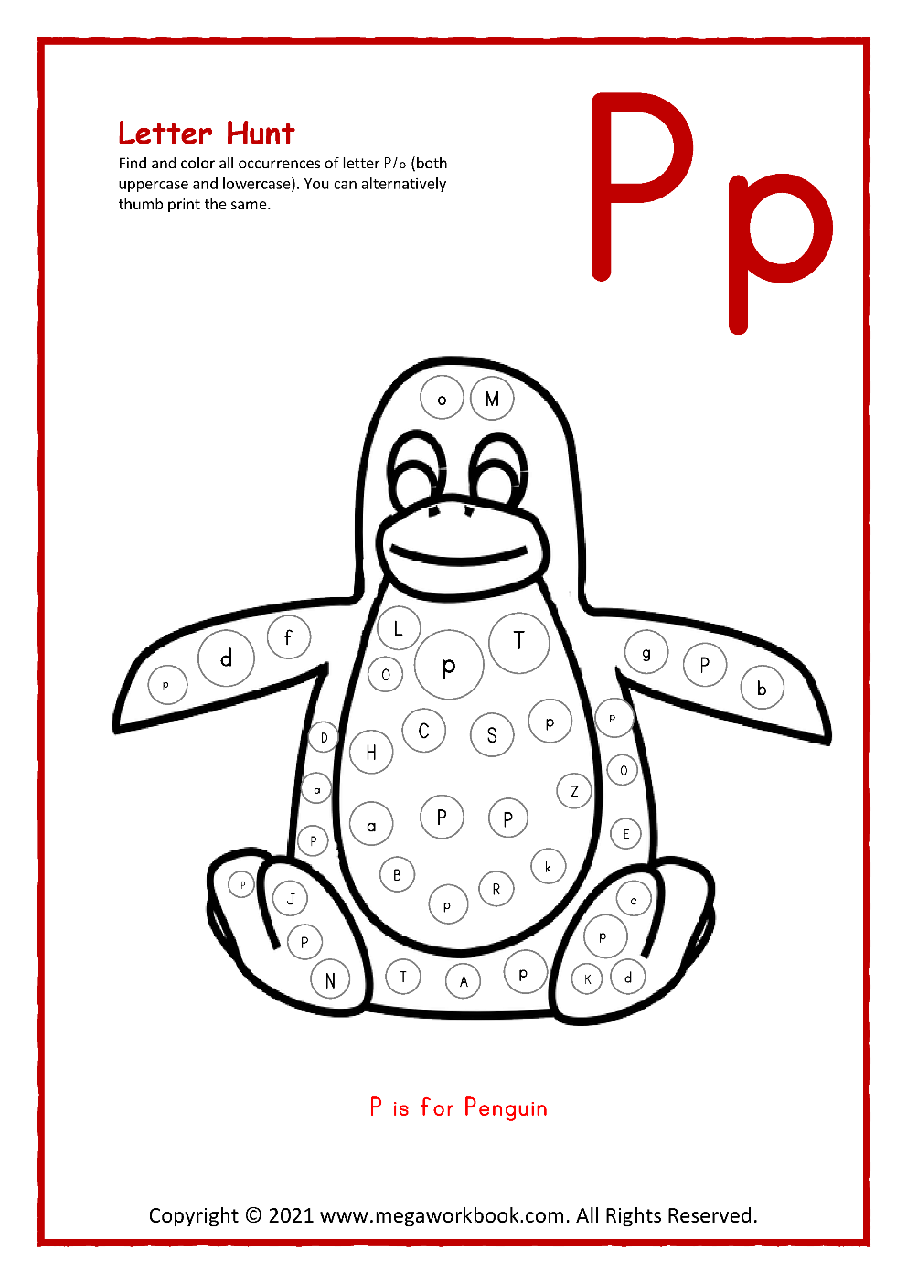 Letter p activities preschool