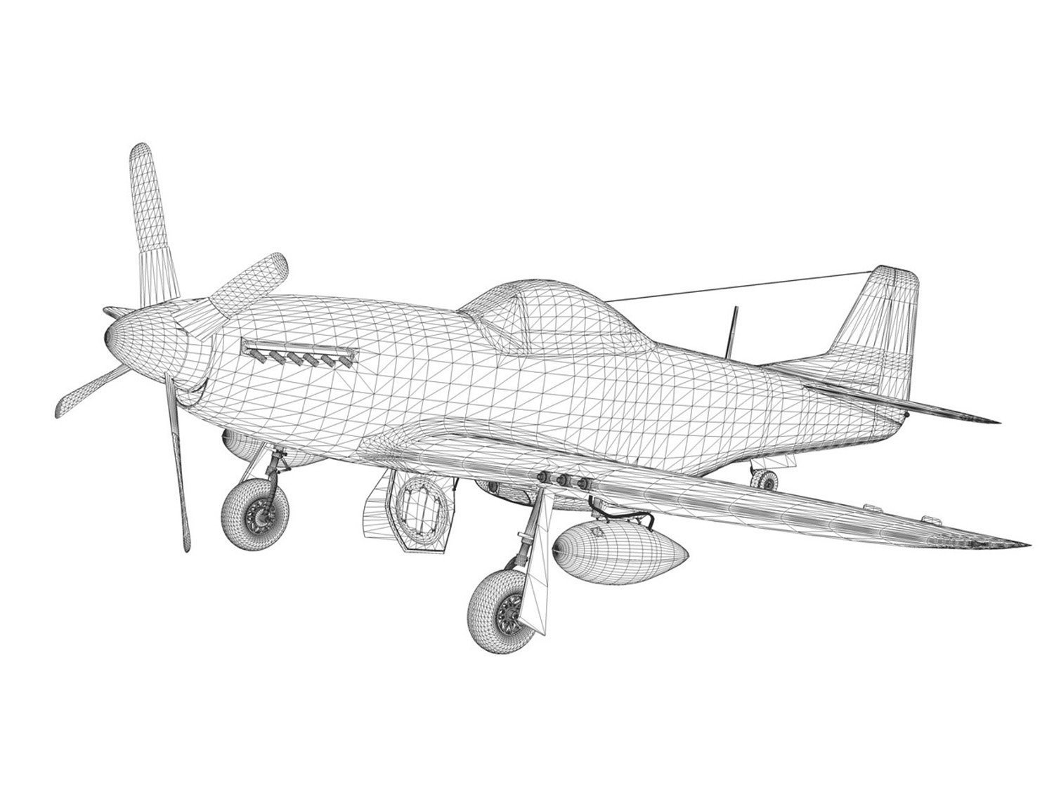 North american pd mustang jumpin jacques d model in fighter