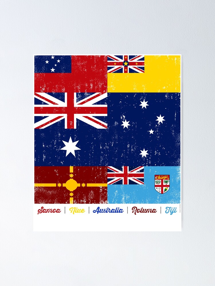 Samoa niue australia rotuma fiji flags version