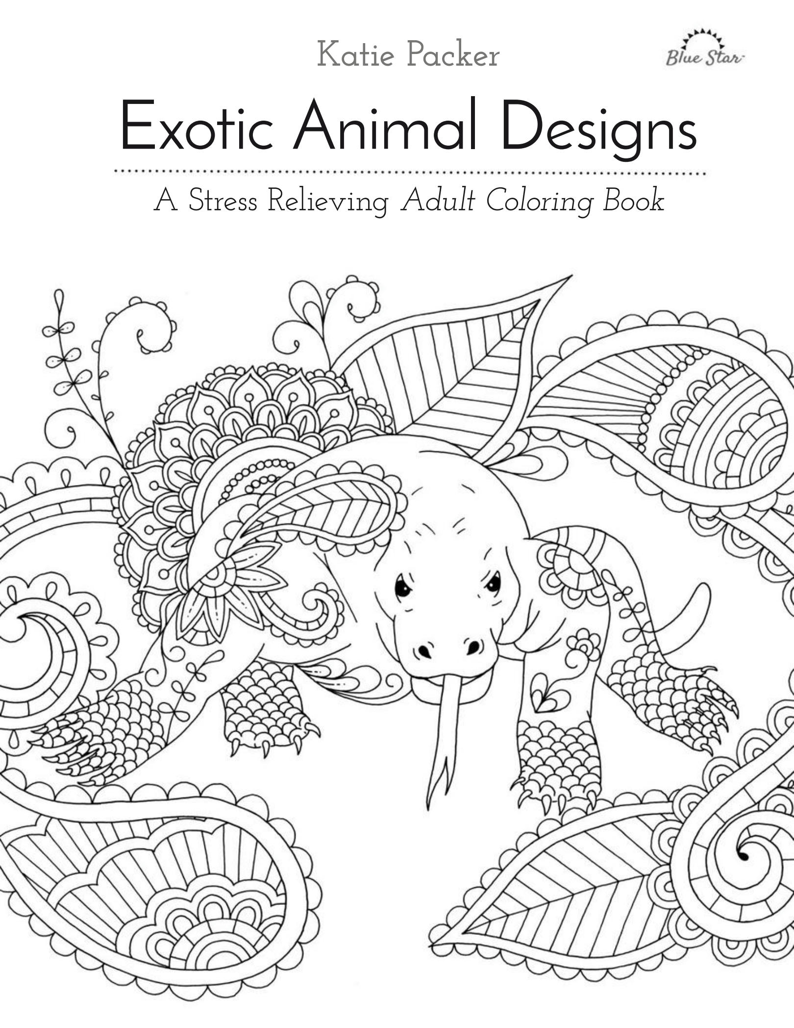 Solution exotic animal designs a stress relieving adult coloring book pdf