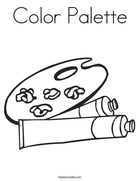 Color palette coloring page