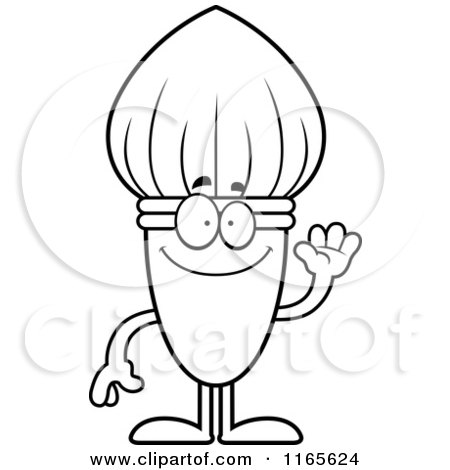 Cartoon clipart of a waving paintbrush mascot