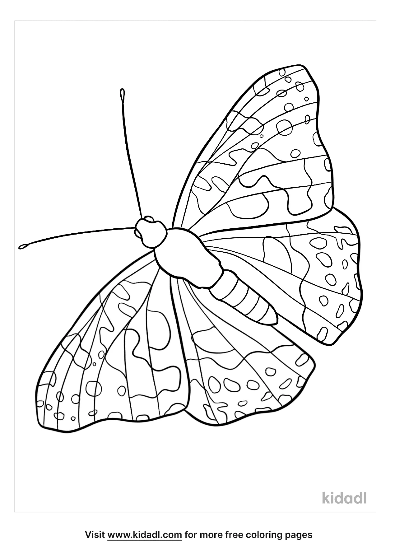 Free painted lady butterfly coloring page coloring page printables