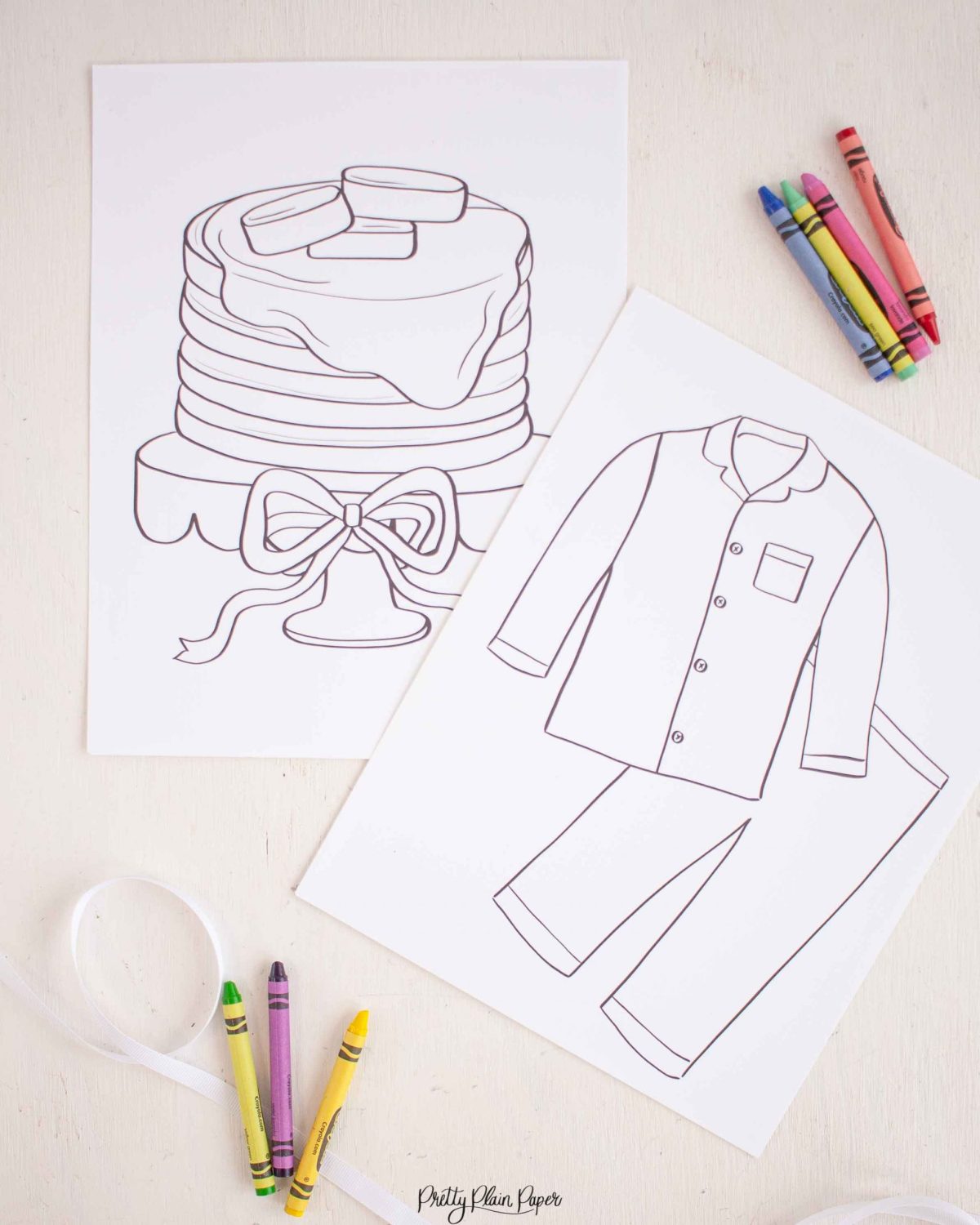 Pancakes pajamas coloring pages