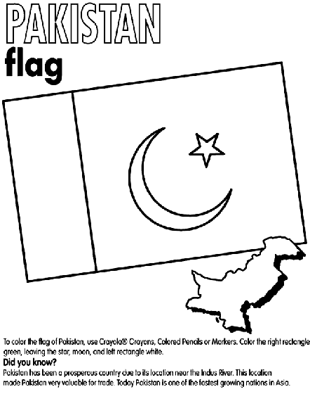 Pakistan coloring page pakistan pakistan flag coloring pages