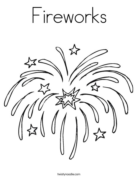 Fireworks coloring page
