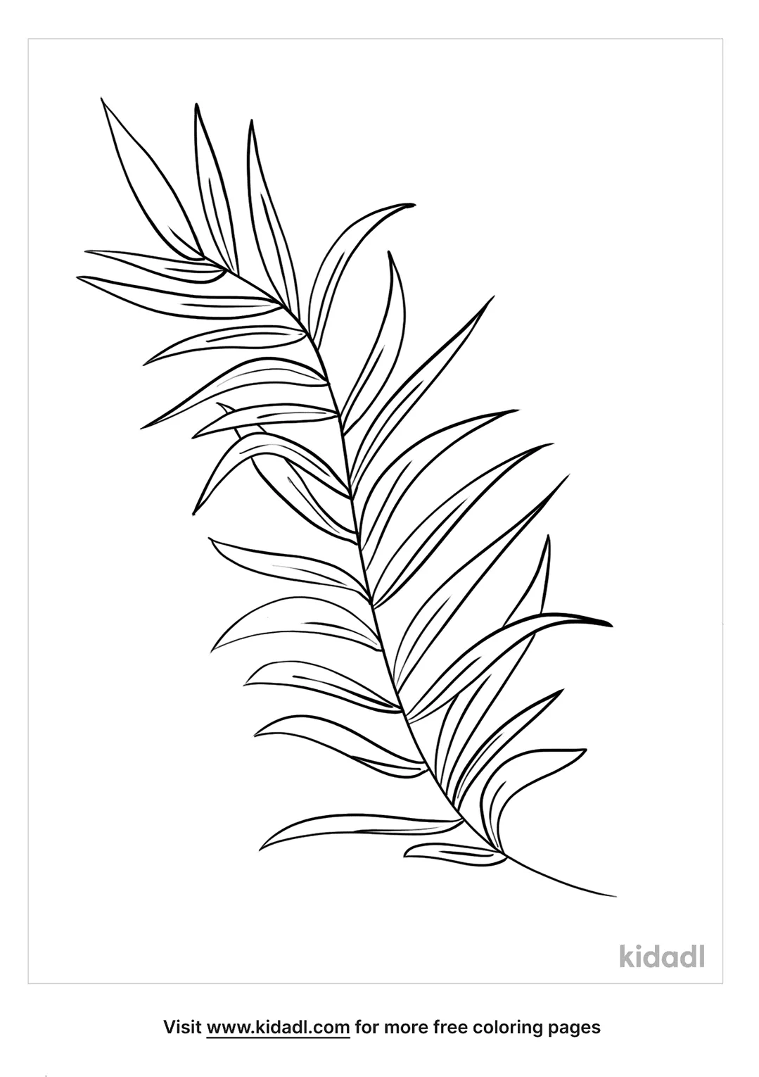 Free palm leaf coloring page coloring page printables