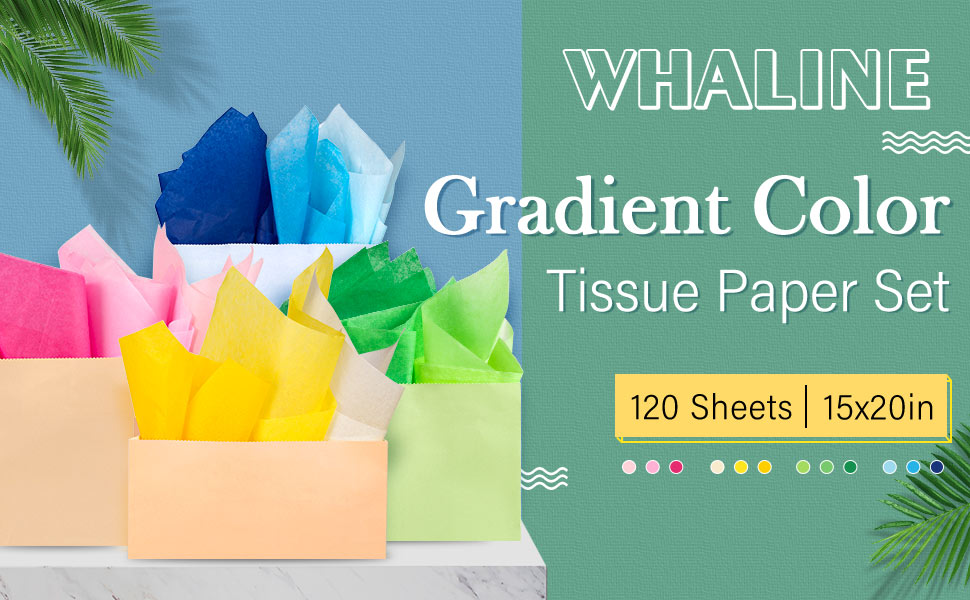 Whaline assorted green tissue paper sheet gift wrapping paper x inch gift wrap tissue paper art paper crafts for diy gift wrapping birthday easter wedding holiday paper flower
