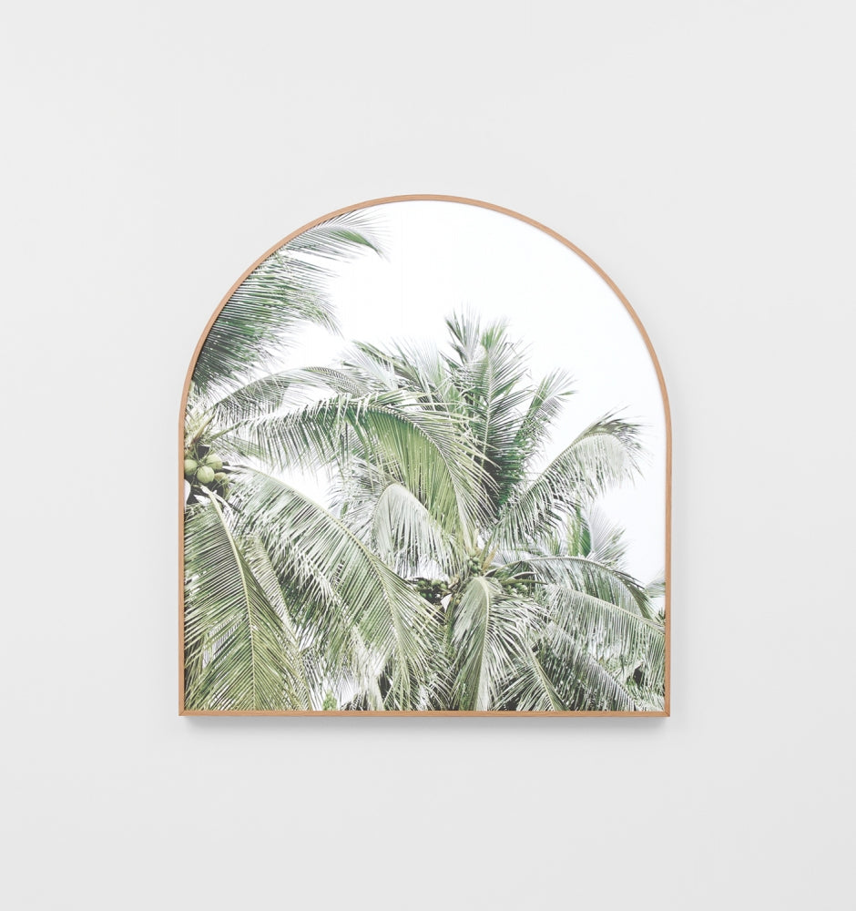 Faded palms framed arch