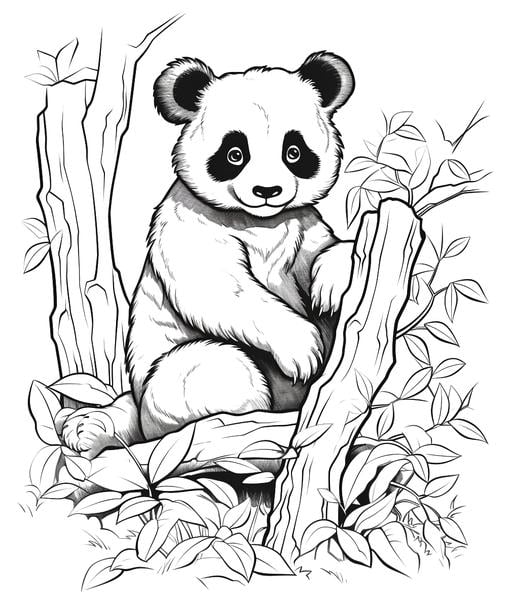 Free printable pandas coloring pages list