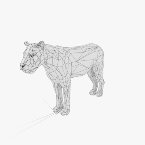 Black panther tigra panthera low poly rigged d model in bear