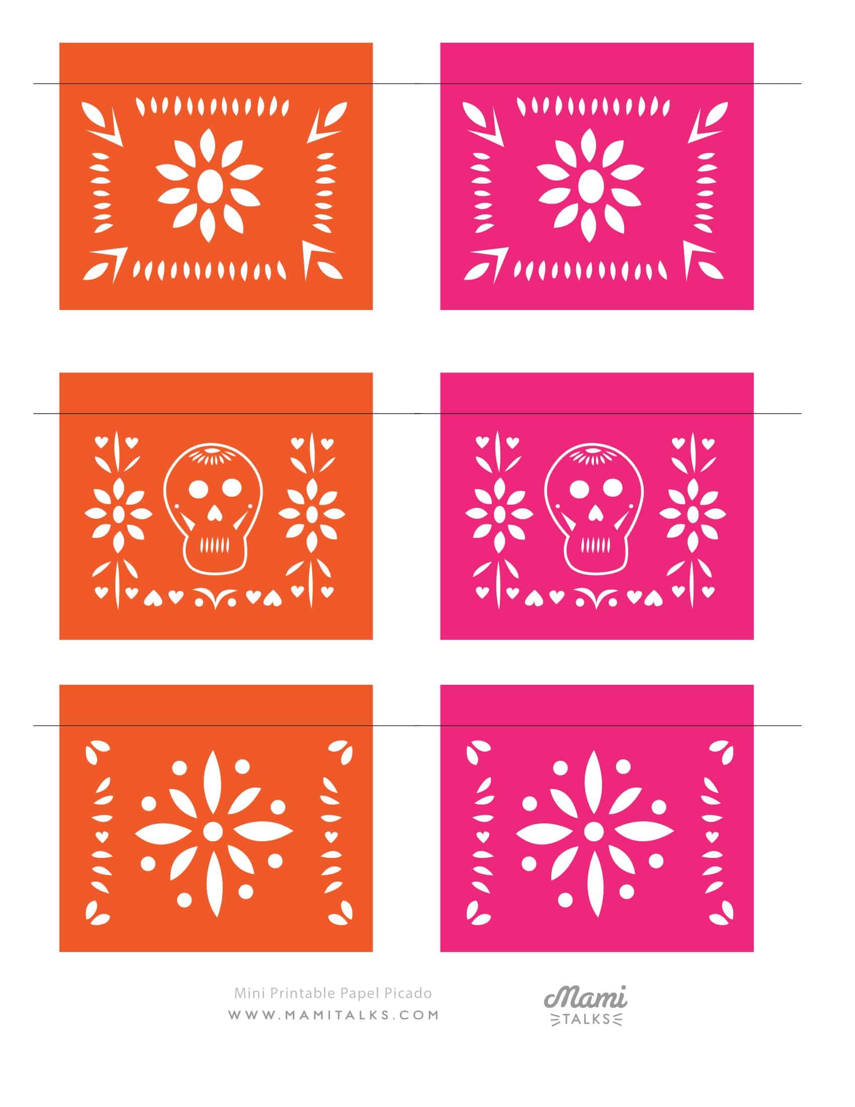 Free printable papel picado templates