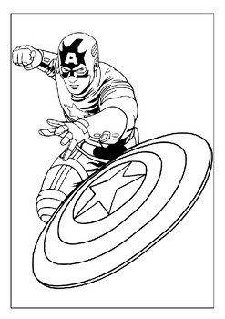 Printable captain america coloring pages bring your favorite superhero to life