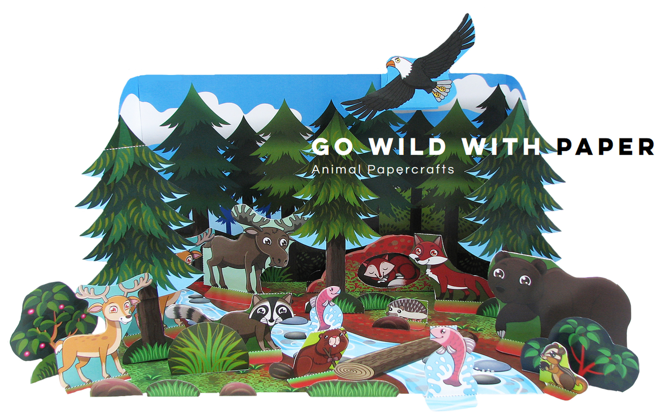 Papercraft animals and diorama projects go wild with paper