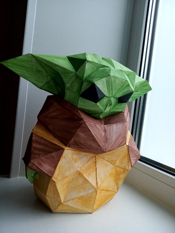 Hargapadu diy d papercraft low poly model kit yoda star wars hobbies toys stationery craft craft supplies tools on