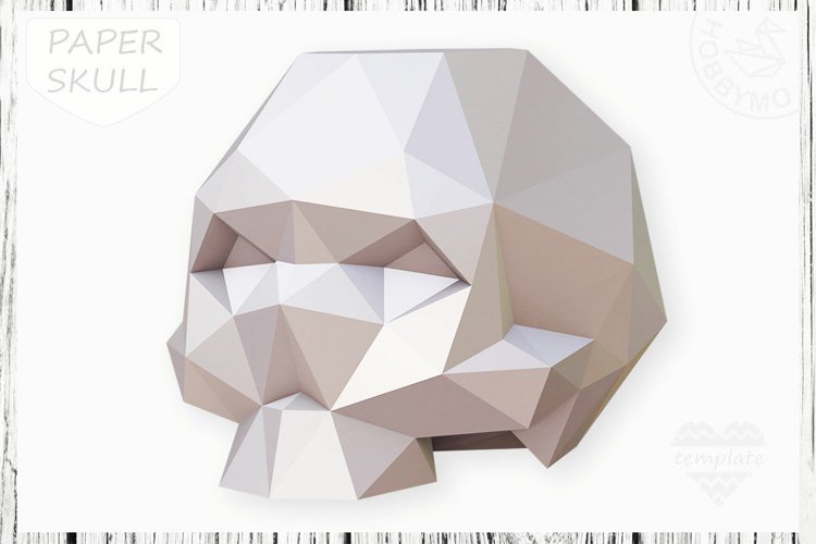 Diy paper low poly skull d papercraft pdf