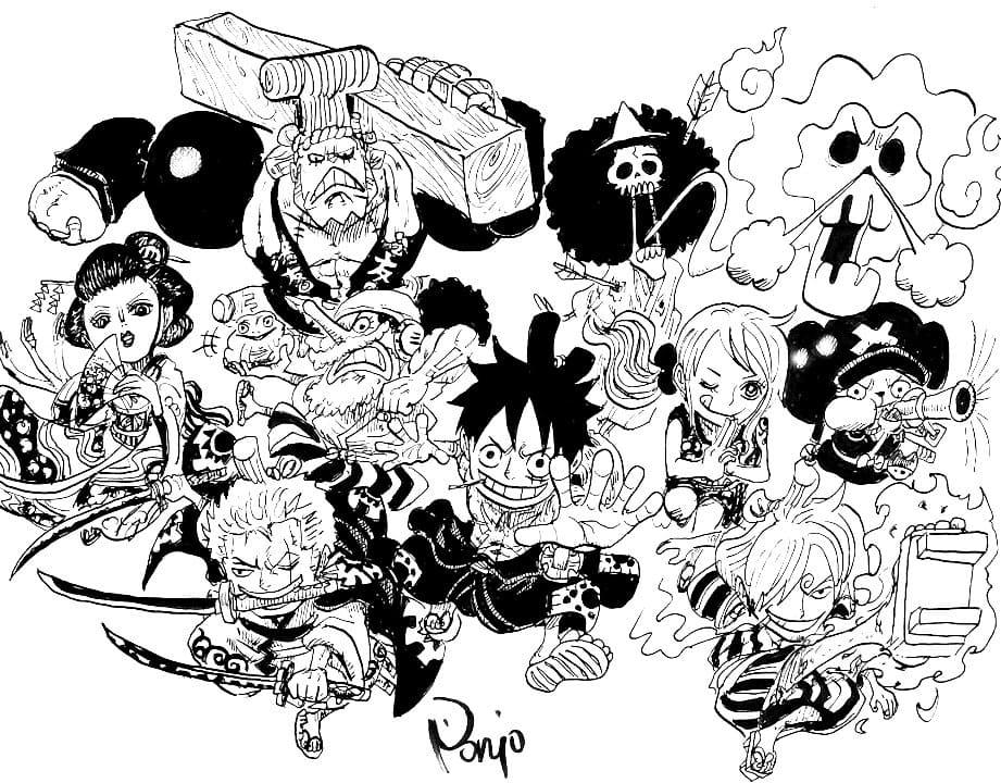 One piece coloring pages by coloringpageswk on