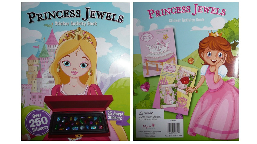 Fairy princess sticker coloring activity books