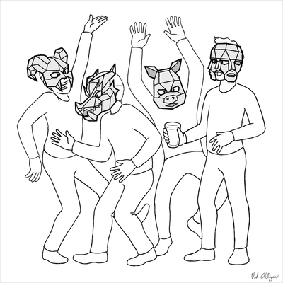 Papercraft masks designed by templates for your creativity
