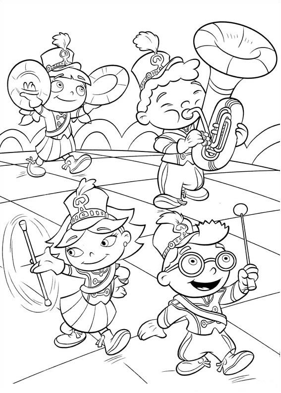 Little einsteins at the parade coloring page by youtubeguytheartist on