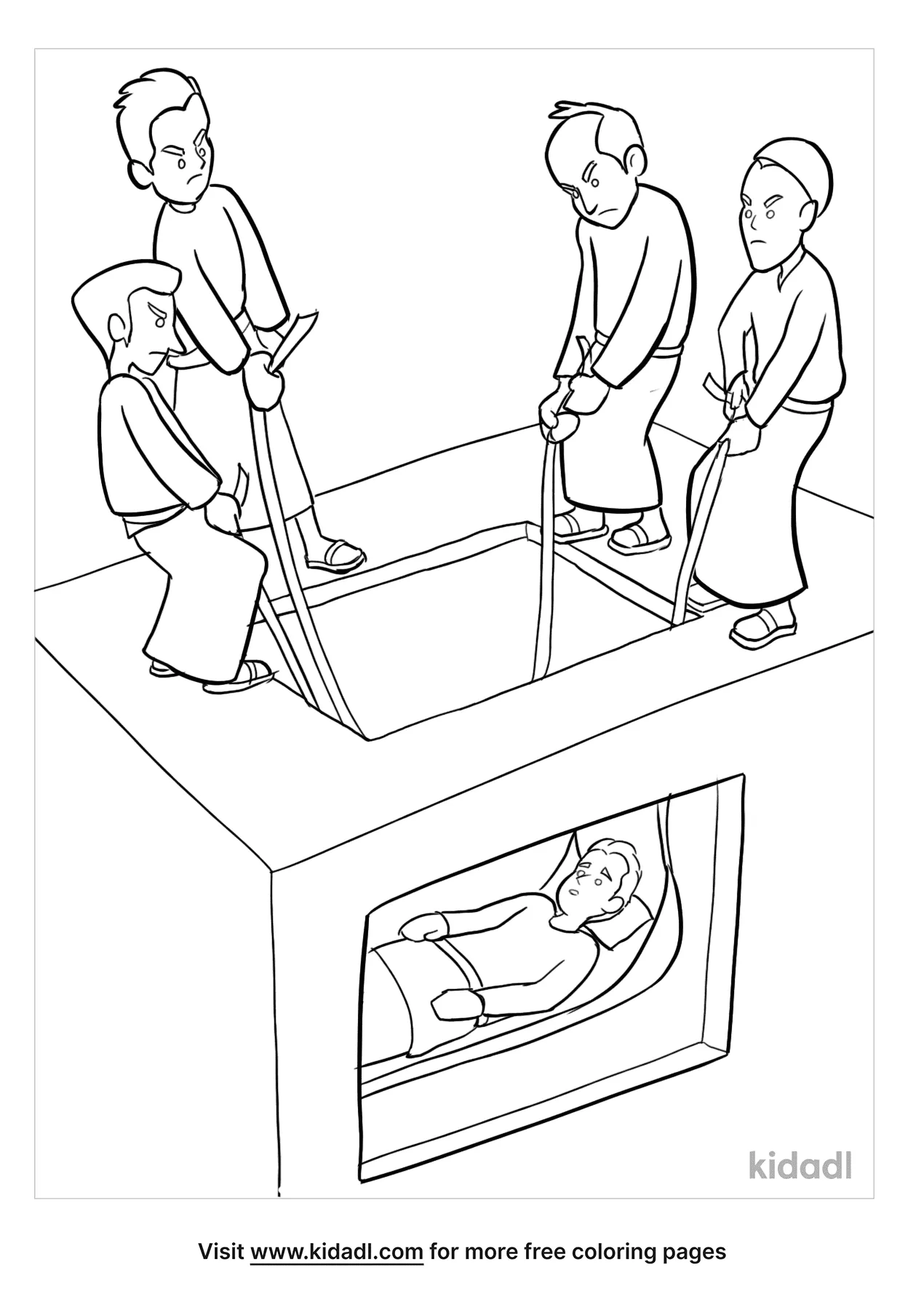 Free paralyzed man lowered through roof coloring page coloring page printables