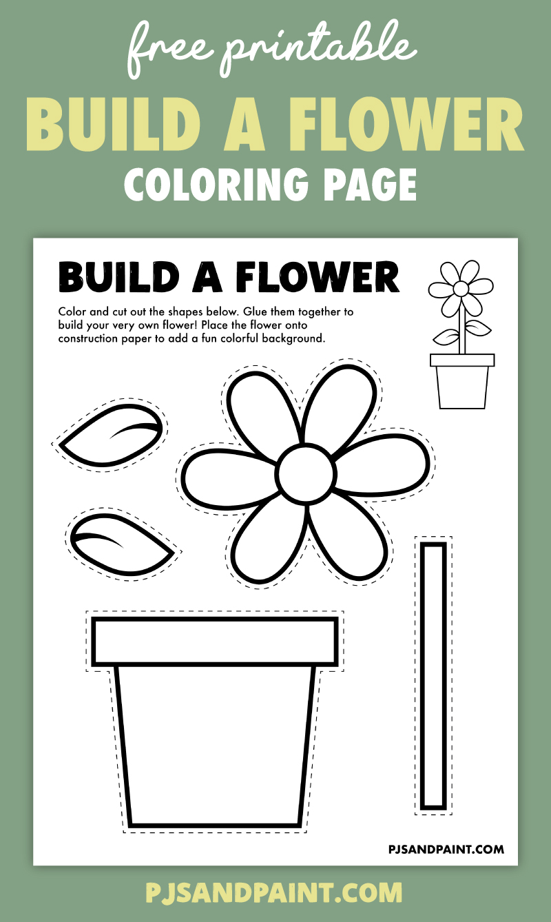 Free printable build a flower activity