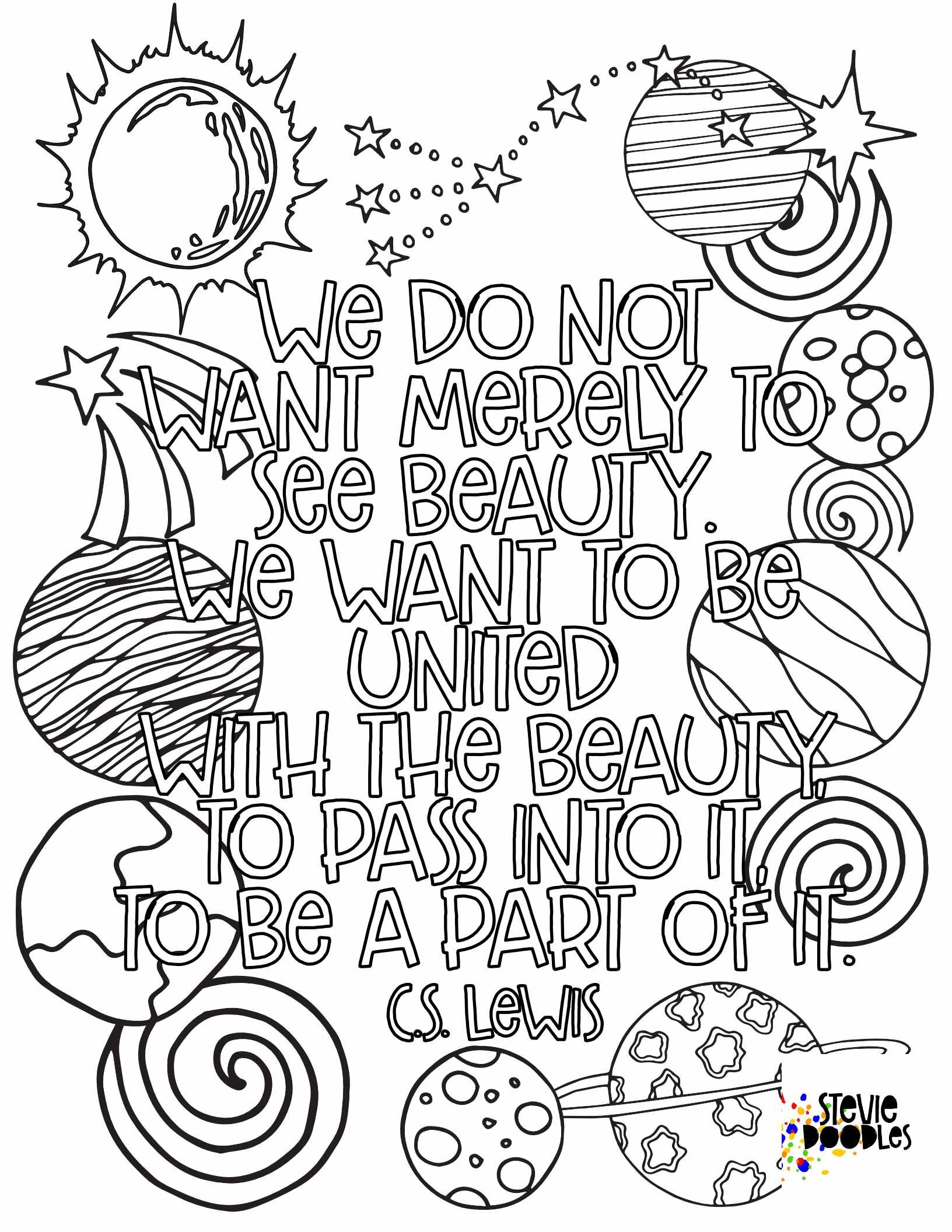 Free cs lewis coloring pages â stevie doodles