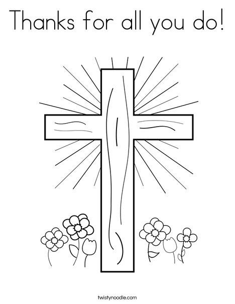 Thanks for all you do coloring page