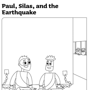 Paul silas and the earthquake coloring page