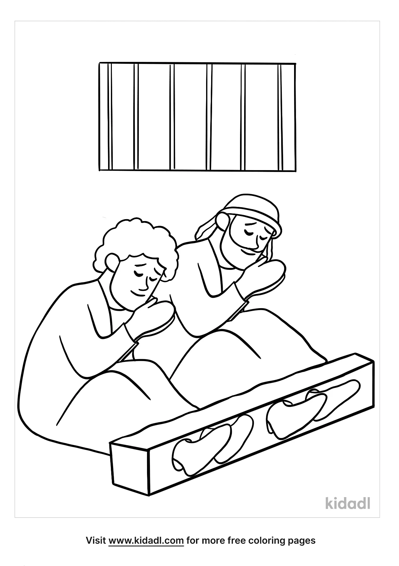 Free paul and silas in jail coloring page coloring page printables
