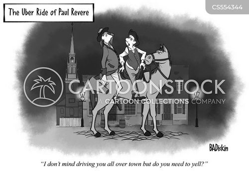 Paul reveres ride cartoons and ics