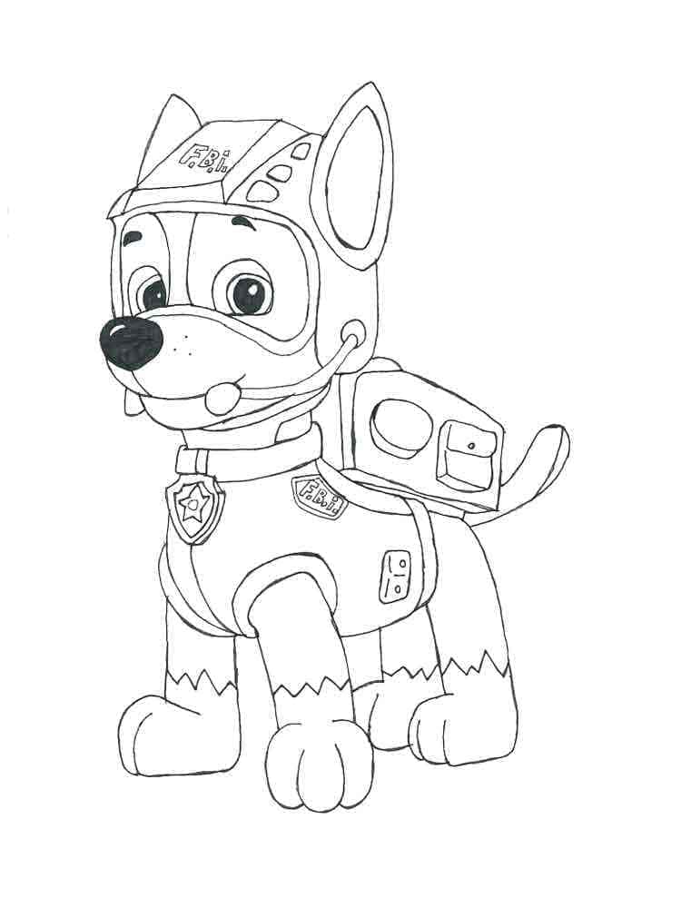 Nice chase paw patrol coloring page