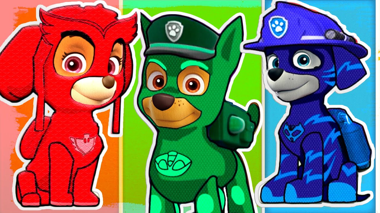 Paw patrol as pj masks fun coloring pages