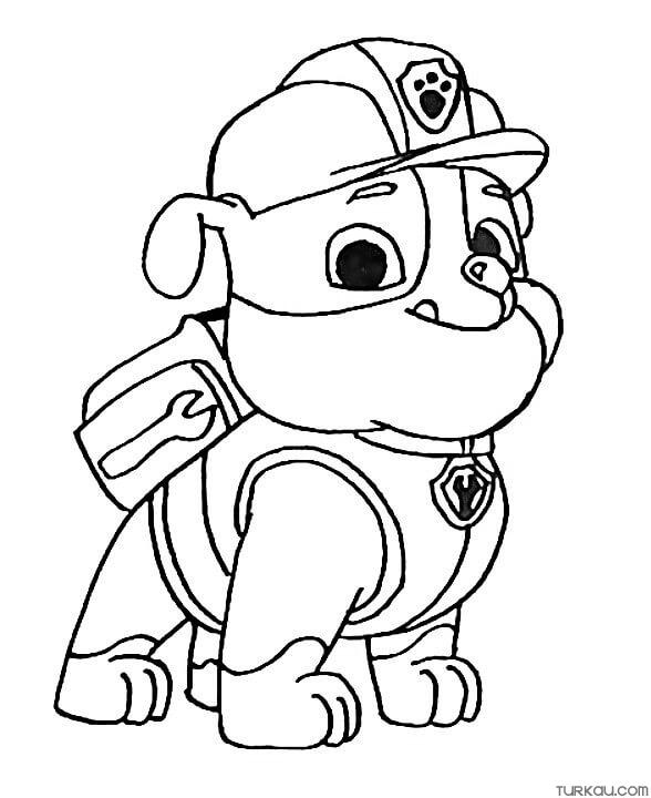 Rubble paw patrol coloring page