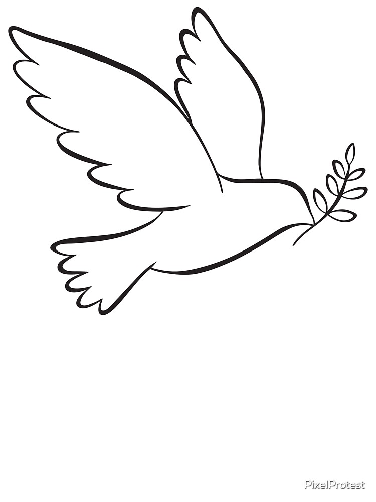 Peace dove with olive branch kids t