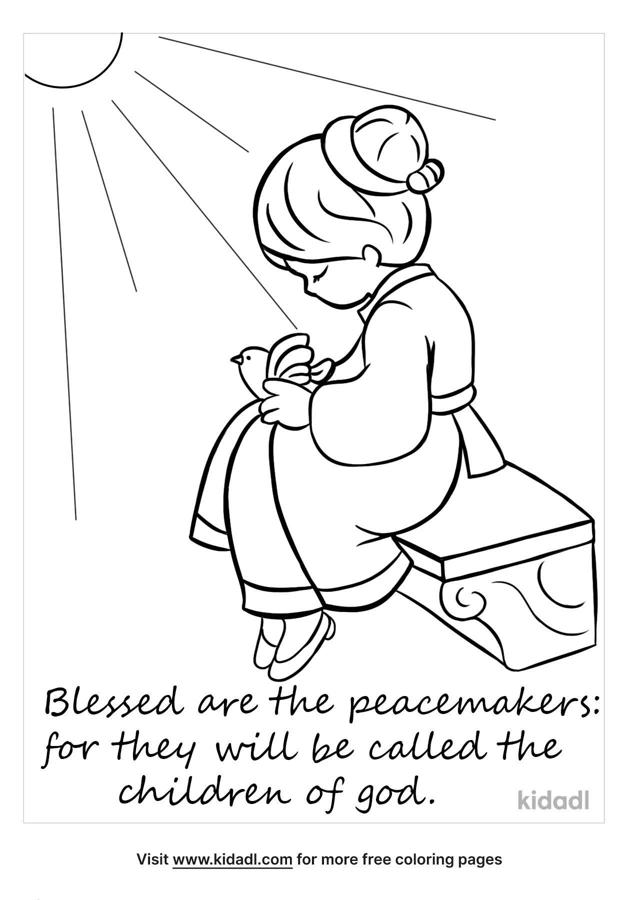 Free blessed are the peacemakers coloring page coloring page printables