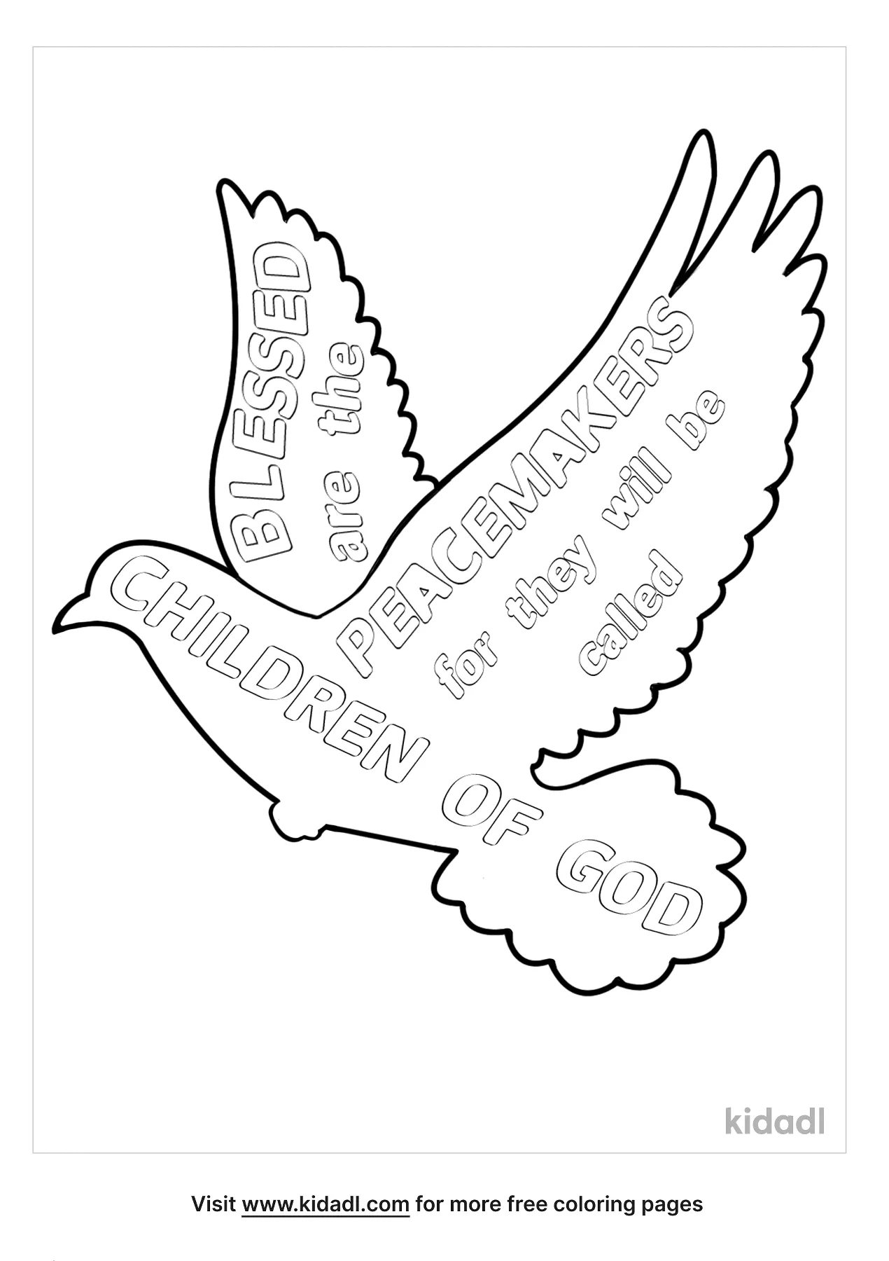 Free blessed are the peacemakers coloring page coloring page printables