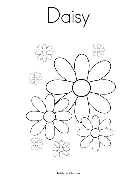 Daisy coloring page