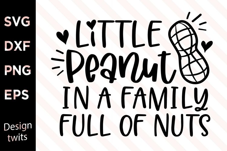 Little peanut in a family full of nuts svg
