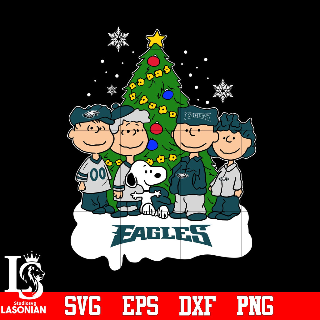 Snoopy the peanuts philadelphia eagles christmas svg eps dxf png file â