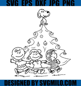 Snoopy svg charlie brown svg christmas tree svg